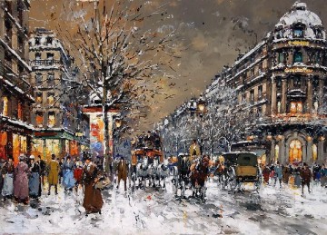 yxj051fD impresionismo escena callejera París Pinturas al óleo